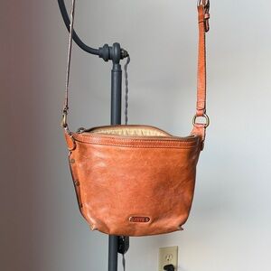 Frye rich brown/cognac genuine leather purse